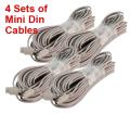 Samsung SEA-C100 CCTV 60ft Mini-Din Cable 4 Sets